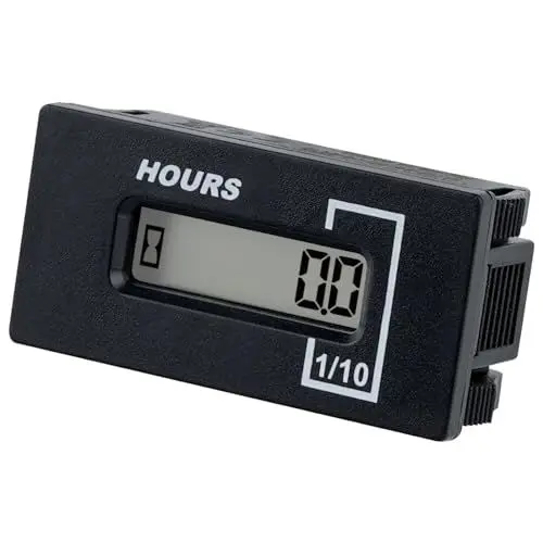 Produktbild: NInE-ROnG Jayron Resettable Hour Meter Gauge (AC 85-250V/DC 60-150V) Snap-In-Design Daten sammeln Wasserdicht für Rasenmäher Generator Club Car Golfwagen ATV und die meisten Kraftgeräte (JR-HM037AH)