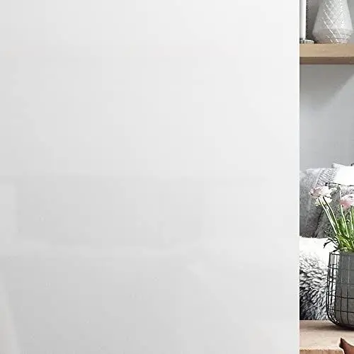 Produktbild: NINETREX Sichtschutzfolie Fenster, Folie Fenster Sichtschutz, Milchglasfolie Fenster, Abnehmbare Fenstertönung Vinyl Weiß Kein Kleber Statisches Kleben Privacy Window Film Home (44.5 * 200cm)