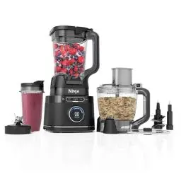 Produktbild: Ninja 3-in-1 Detect Power Blender Processor Pro, kraftvolle 1200W Küchenmaschine, Single Serve & Knethaken, 1x Single Serve Tasse, Krug, Teig, mischen & hacken, Schwarz, TB401EU