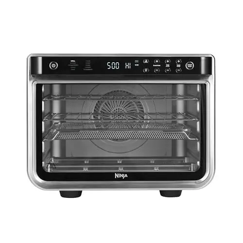 Produktbild: Ninja Foodi 10-in-1 Multifunktions-Ofen, tragbarer Mini-Ofen für Arbeitsflächen, Mehrzweck-Ofen mit 10 Kochfunktionen·· Air Fry, Rösten, Grillen, Backen und mehr, Silber/Schwarz DT200EU