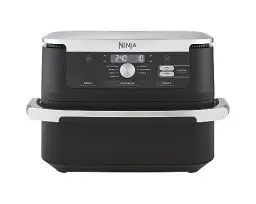 Produktbild: Ninja Foodi FlexDrawer Dual Zone Heißluftfritteuse, Airfryer mit 10,4-Fach und herausnehmbarem Trenner, Antihaftbeschichtung, spülmaschinenfester Korb, 7-in-1, Schwarz AF500EU