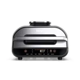 Produktbild: Ninja Foodi MAX Grill & Airfryer, 5,7L Heißluftfritteuse, Air Fryer mit digitalem Temperaturfühler, spülmaschinenfeste Teile, 6-in-1, Grau/Silber AG551EU