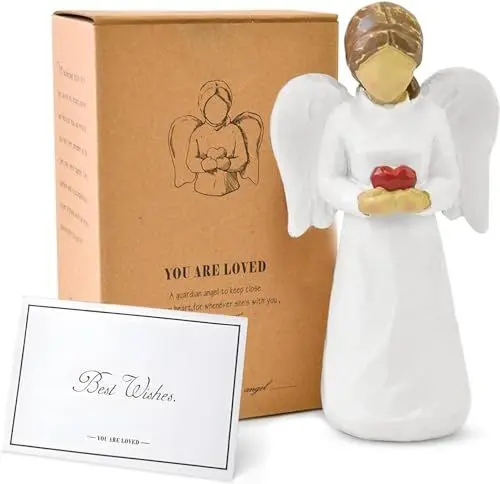 Produktbild: NINNSSOT Schutzengel Geschenk, Engel Figur Guardian Angel Heilung Geschenke für Erinnerung, Handbemalte Statue für Home Deko, Muttertag, Geburtstag, Weihnachten, Trauergeschenk