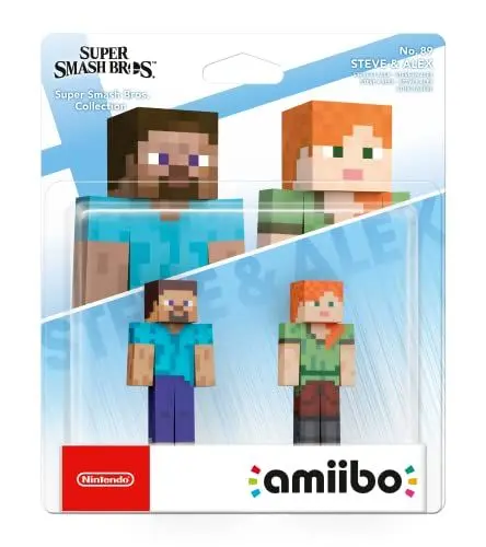 Produktbild: Nintendo AMIIBO: Super Smash Bros. Collection - Steve/Alex (Minecraft) - No. 89 (Double Pack) (Multi)