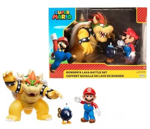 Produktbild: Nintendo Super Mario Bowser 18cm vs. Mario Figuren Set (Wave 1)