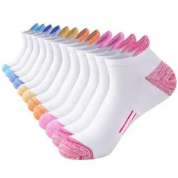 Produktbild: Niofind Sneaker Socken Damen Füßlinge Baumwolle Sportsocken Atmungsaktives Kurz Anti-Blasen Socken Damen Gepolsterte Laufsocken 6 Paar 35-38/39-42