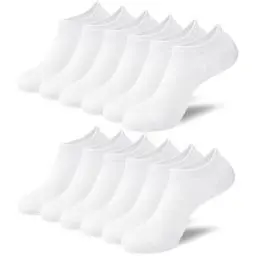 Produktbild: Niofind Sneaker Socken Damen Herren Bambus No Show Rutschfeste Kurze Socks mit Silikon Unisex Unsichtbare Füßlinge Tief Geschnittene Sommer Sneakersocken 6 Paar
