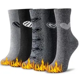 Produktbild: Niofind Thermosocken Damen, Wollsocken, Wintersocken, Dicke Stricksocken, Warme Socken, Bunte Gemütlich und Atmungsaktiv, 37-42, 5 Paar