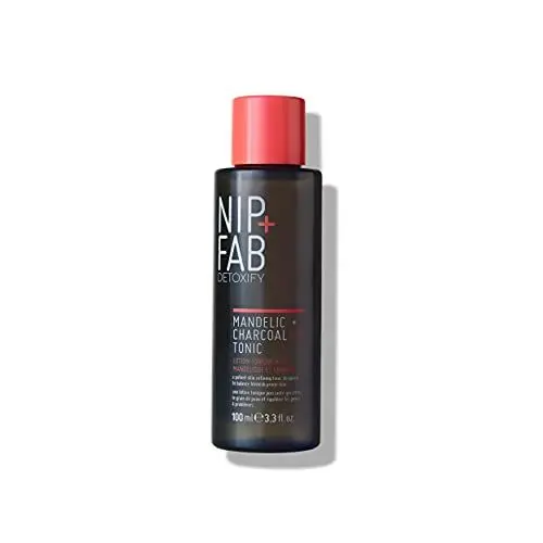 Produktbild: Nip + Fab Charcoal and Mandelic Acid Fix | Gesichtswasser mit Aktivkohle und Mandelsäure | Zaubernuss | Allantoin | Pflegendes Gesichtswasser | Parfümfrei | 100 ml