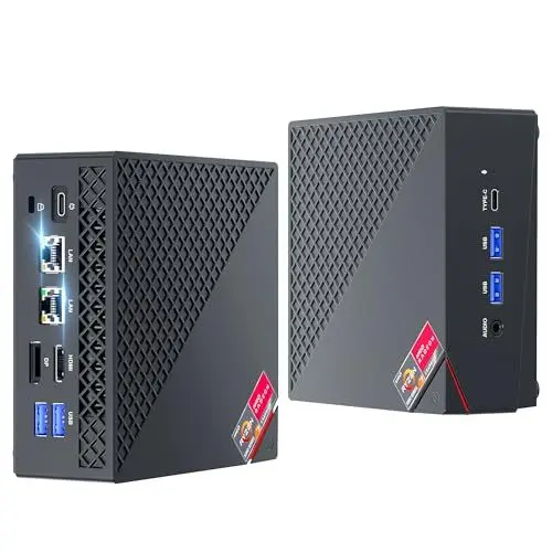 Produktbild: NiPoGi AM06 PRO Mini PC АMD Ryzen 7 5800U(8C/16T, bis zu 4,4 GHz), 32GB(2*16GB) DDR4 512GB M.2 NVME SSD Mini Desktop Computer WiFi 6, RJ45 Dual LAN, 4K Triple Display Micro-PC mit VESA für Schule/Büro