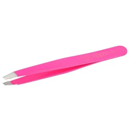 Produktbild: nippes Solingen Pinzette mit schräger Spitze | Pink | Edelstahl Rostfrei | 9,5 cm Länge | Pinzette Augenbrauen Zupfen | Pinzette Spitz | Zur präzisen Haarentfernung, 1 Stück (1er Pack)