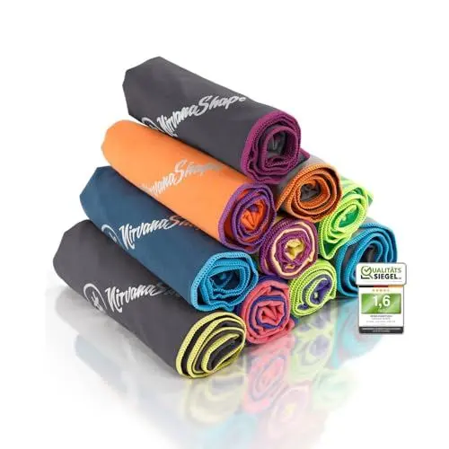 Produktbild: NirvanaShape Mikrofaser Handtuch - Reisehandtuch, Badetuch für Urlauber - kompakte, schnelltrocknende Microfaser Handtücher als Strandtuch, Sporthandtuch - für Reisen, Camping, Sport - 50 x 30 cm