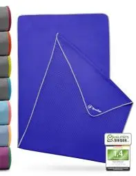 Produktbild: NirvanaShape Yoga Handtuch rutschfest | Hot Yoga Towel mit Antirutsch-Noppen | hygienische Yogatuch-Auflage für Yogamatte ( 185 x 63 cm )