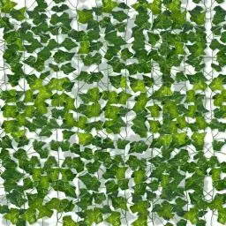 Produktbild: Niserelesa Efeu Künstlich Girlande Set, 2.1m Efeuranken, 42 Stück Dekorative Grüne Kunstpflanzen für Heim, Garten & Event Deko, Langlebige und Naturnahe Fake Efeu Pflanzen