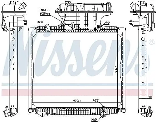 Produktbild: Nissens 62875 Kühler, Motorkühlung