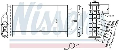 Produktbild: Nissens 71157 Heizungskühler