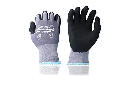 Produktbild: NITRAS 8800 Flexible Fit Allroundhandschuhe Gartenhandschuhe, hohe Abriebfestigkeit, sehr guter Grip - VPE 12 Paar, Größe:10, Schwarz/Grau