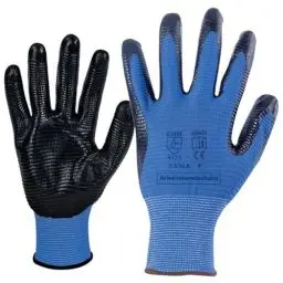 Produktbild: Nitril Arbeitshandschuhe- Mehrzweck Arbeitshandschuhe Herren gr 10, Ölbeständig Mechaniker Handschuhe Herren, Pannensicher Handschuhe Garten, Atmungsaktiv Bauhandschuhe, Elastisches Bündchen- 12 Paar