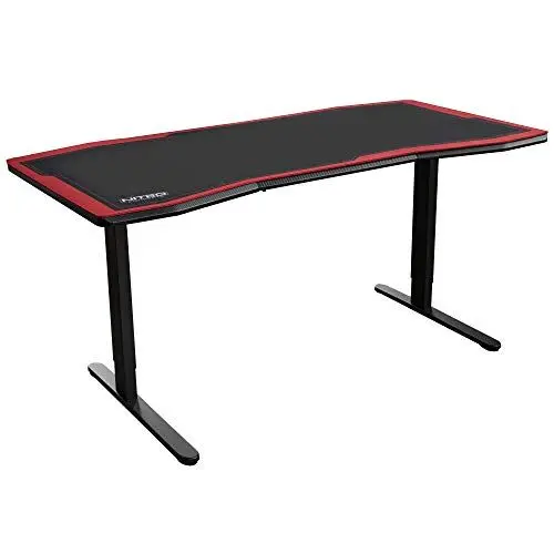 Produktbild: NITRO CONCEPTS D16M Gaming Tisch - Schreibtisch Computertisch 1600x800mm Carbon Red (Rot)