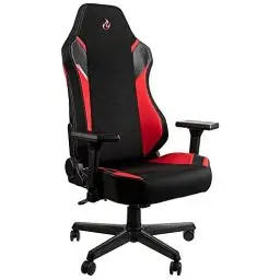 Produktbild: NITRO CONCEPTS X1000 Gaming Stuhl Bürostuhl Ergonomisch Schreibtischstuhl Drehstuhl mit Rollen Gaming Sessel Gaming Chair Pc Stoffbezug Belastbarkeit 135 Kilogramm - Schwarz/Rot