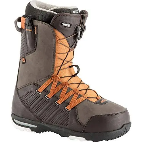 Produktbild: Nitro Snowboards Herren Team TLS '19 Premium Snowboardschuh Snowboardboot mit Schnellschnürsystem Highend Freestyle Freeride Carving Softboot Boots, Two Tone Brown, 32.5