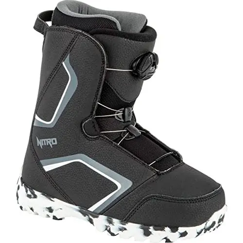 Produktbild: Nitro Unisex – Erwachsene Droid QLS ´22 Snowboardboot, BLK-WHT-Charcoal, 230