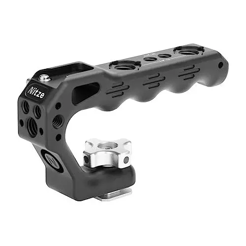 Produktbild: Nitze Cold Shoe TOP Handle, Mini Handle Grip mit Cold Shoe, Kamera Griff für Camera Cage, Universal Video Rig, DSLR Kamera Kamerakäfig (Lil Stinger II Handle) -PA28M-D3