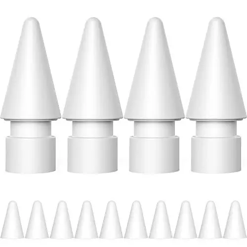Produktbild: NIUTRENDZ Apple Pencil Spitzen - 4er Stück Hochempfindlicher Spitze Ersatzspitzen Eingabestift Kompatibel für Apple Pencil 2 gen & 1st