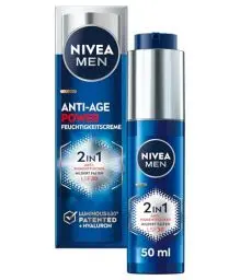 Produktbild: NIVEA MEN Anti-Age 2in1 Power Tagespflege mit LSF 30, Gesichtspflege mit Hyaluron für Anti-Aging-Effekt, Hautpflege mit LUMINOUS630 gegen Alters- und Pigmentflecken (50 ml)
