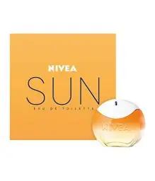 Produktbild: NIVEA SUN Eau de Toilette, Parfum mit dem Original Sonnencreme Duft, sommerlicher und erfrischender unisex, im ikonischen Parfüm-Flakon (30 ml)