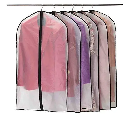 Produktbild: Niviy Kleidersack 6 Stück Kleidersäcke Anzug,Durchscheinend 60x100 cm Mottenschutz Wasserdicht Atmungsaktiver Stoff, für Anzüge Kleider Mäntel Sakkos Hemden Abendkleider Anzugsack Aufbewahrung