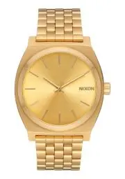 Produktbild: Nixon Time Teller Herrenuhr Analog Quarz mit Edelstahl Armband All Gold / Gold