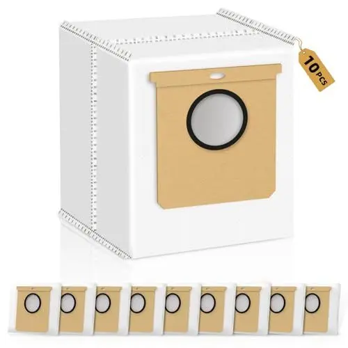 Produktbild: NIXOOT 10 Stück Staubbeutel für Eufy Clean L60 SES / L60 Hybrid SES / L50 SES Saugroboter Absaugstation, 2.5L Große Kapazität Staubsaugerbeutel 2 IN 1 Saug Clean Station Ersatzteile