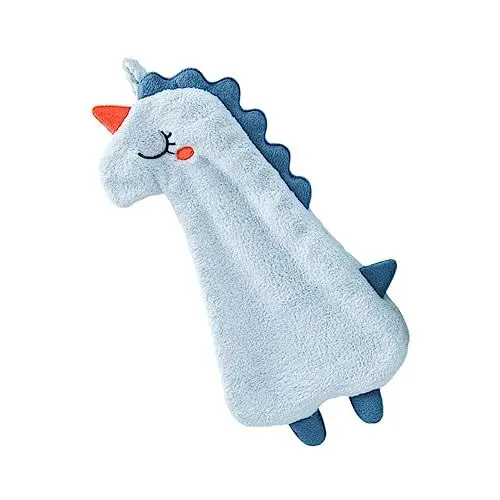 Produktbild: NIYANGLE Hängendes Cartoon Handtuch Saugfähiges Mikrofaser Handtuch für Doppellagiges Fleece Niedliches Design Schnelltrocknend Hygienisch und Sicher für Täglichen Gebrauch im Haushalt