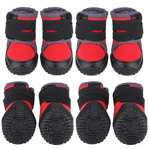 Produktbild: NIZUUONE Modische Haustier-Welpen-Schuhe für Große Hunde, rutschfeste Outdoor-Sport-Kletterstiefel Zum Klettern, Wandern, Laufen, Training (70)