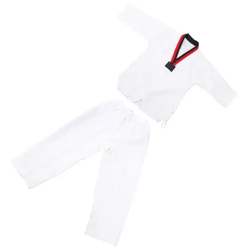 Produktbild: NIZUUONE Taekwondo-Uniform, Polyester-Baumwolle, Kampfsportbekleidung für Anfänger, mit Gürtel für das Training (M)