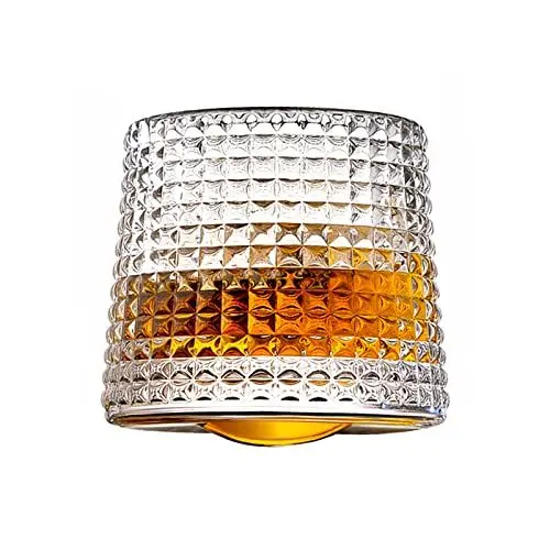 Produktbild: NLDGR Kristall-Whiskygläser mit Flachem Boden, Altmodische Gläser, Rocks-Gläser mit Dickem, Gewichtetem Boden Zum Trinken von Bourbon und Cocktails (2)