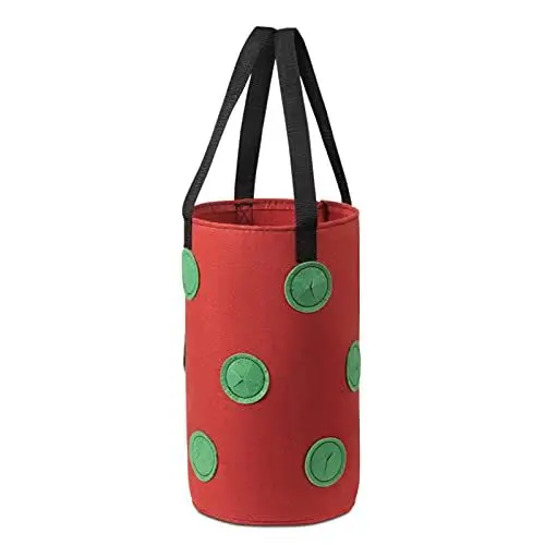 Produktbild: NLDGR Pflanzbeutel für Erdbeeren, Umgedrehter Tomatenpflanzer, Hängende Tomatenpflanztöpfe mit 13 Löchern, Umgedrehter Tomaten- und Kräuterpflanzer (6)