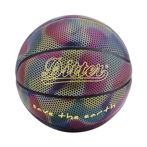 Produktbild: NLDGR Reflektierender Basketball mit Coolem Holografischem Leder, Leuchtend Leuchtender Basketball für den Außenbereich, Reflektierender Leuchtender Lederbasketball, (1)