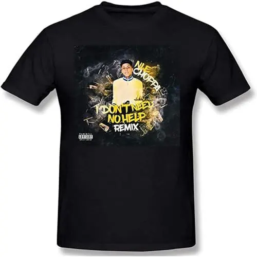Produktbild: Nle Choppa Mens Fashion Casual Basic Short Sleeve T-Shirts Blacks