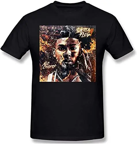 Produktbild: Nle Choppa Mens Fashion Casual Basic Short Sleeve T-Shirts Black T-Shirts & Hemden(XX-Large)