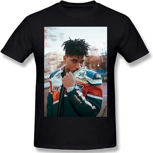 Produktbild: Nle Choppa Mens Fashion Casual Basic Short Sleeve T-Shirts Size S