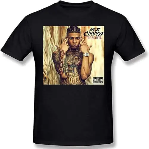 Produktbild: Nle Choppa Top Shotta Mens Fashion Casual Basic Short Sleeve T-Shirts Black 3XL