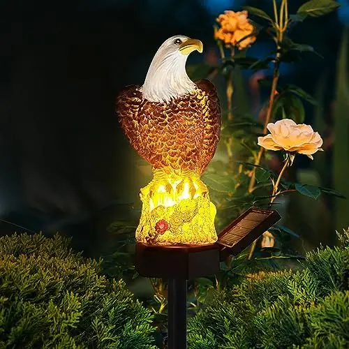 Produktbild: NLNEY Gartenleuchten Eagle Solar Leuchte, Solarleuchte Wasserdichte LED Solar Licht Gartenlicht Außenbeleuchtung Nachtlicht für Außen Gartenfigur Deko, Lawn, Path