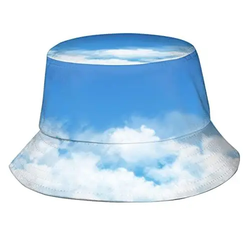 Produktbild: NLWQEKV Eimerhut mit bewölktem Himmel, klarer Himmel, süßer Sonnenhut für Jungen, Mädchen, Frauen, Männer, Ausflüge, Picknick, Reisen
