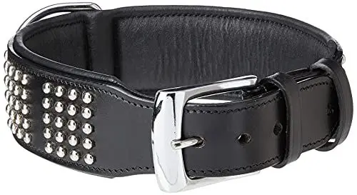 Produktbild: Nobby Leder Halsband VINTO, schwarz 60 cm (53-58 cm), 50 mm, 1 Stück