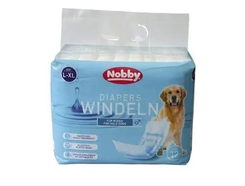 Produktbild: Nobby Windeln f. Rüden 12 St.·· L-XL ·· 60-80 cm