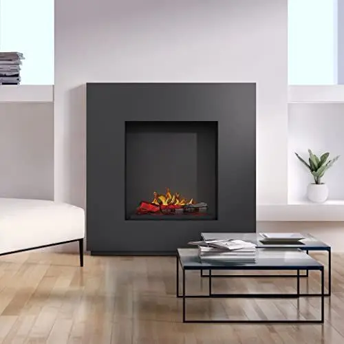 Produktbild: Noble Flame SANTO 1100 BS (Opti-myst LED Elektrokamin): Schwarz - Schwarz, spiegelnd