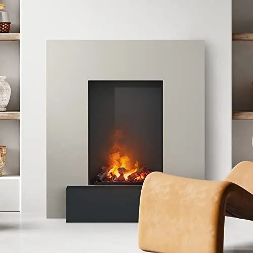 Produktbild: Noble Flame SANTO 950 FS (Opti-myst LED Elektrokamin): Seidengrau - Schwarz, pulverbeschichtet