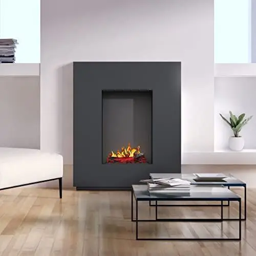 Produktbild: Noble Flame SUVA 950 BS (Opti-myst Elektrokamin mit Heizung): Schwarz-grau - Schwarz, spiegelnd
